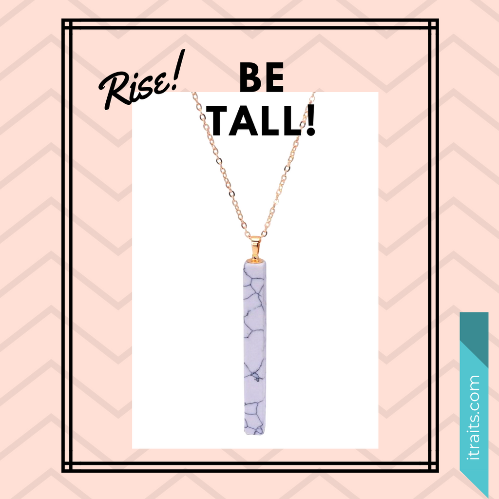 Long Stone Pendant Necklace