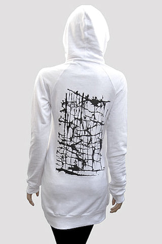 Pullover Hoodie Dress with Abstract Design