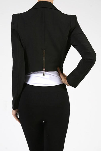 Fully Lined Zipper Detail Jacket