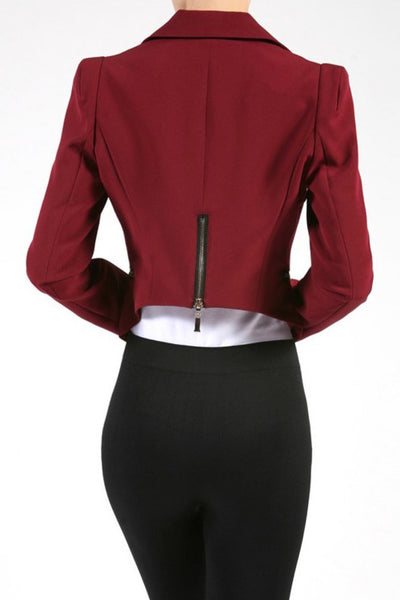Fully Lined Zipper Detail Jacket