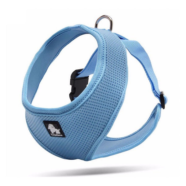 Extra soft and comfortable Dog or Cat Harness - Breathable Mesh Nylon, Extra Soft with Escape-proof buckle for Small Breeds; doesn't put pressure on the neck.