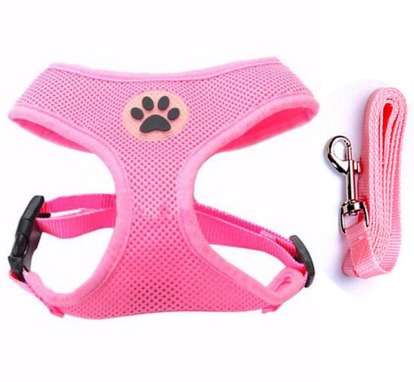 Extra soft and comfortable Vest Harness and Leash Set for Small Dog or Cat is made to distribute the pressure through the chest and shoulders, not on the neck.