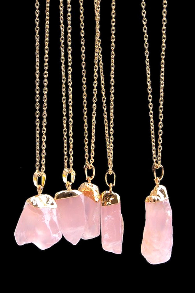 Genuine Quartz Pendant Necklace