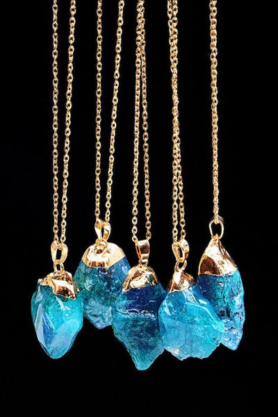 Genuine Quartz Pendant Necklace