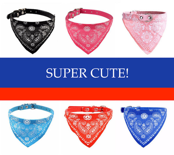 Classic American Paisley Dog Bandana Collar XX-Small to X-Large