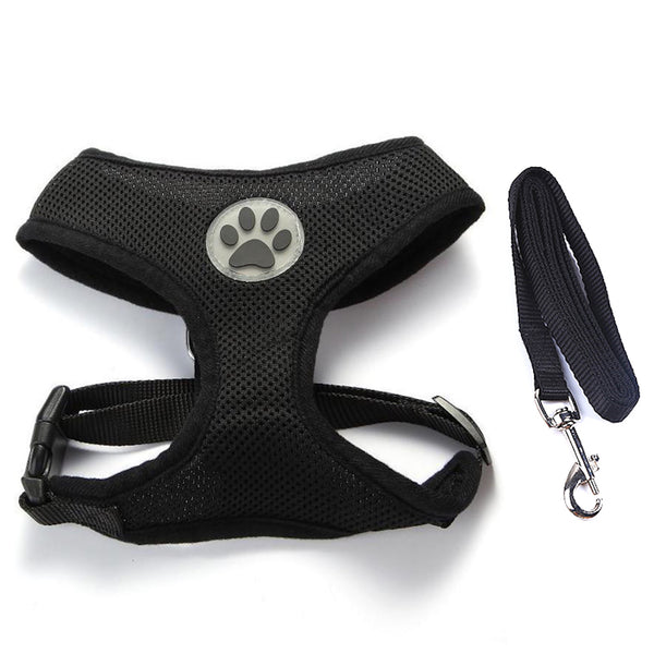 Extra soft and comfortable Vest Harness and Leash Set for Small Dog or Cat is made to distribute the pressure through the chest and shoulders, not on the neck.