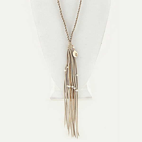 Braided Suede Necklace Set