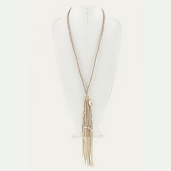 Braided Suede Necklace Set