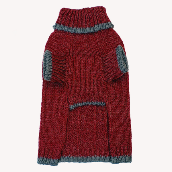 Winter is delightful for your pup or kitty in this Soft, Luxurious and well-made Norwegian-style Wool Blend Dog Cat Sweater in Burgundy. Keeps your dog, cat or other pet warm and stylish this holiday season and throughout the year. Comfortable and super cozy fit.