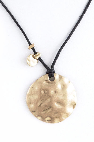 Textured Disc Necklace Set