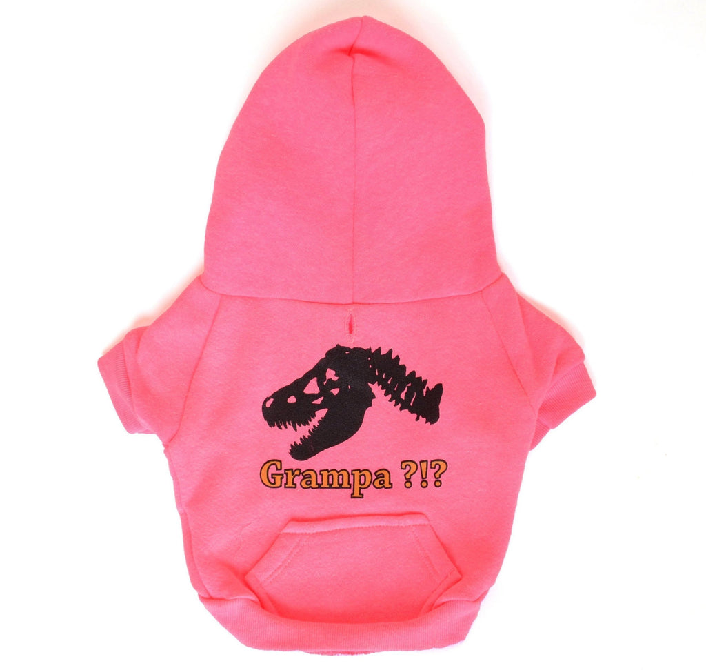 Dinosaur Grampa?!? - Dog's Fleece Zip Hoodie
