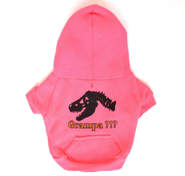 Dinosaur Grampa?!? - Dog's Fleece Zip Hoodie