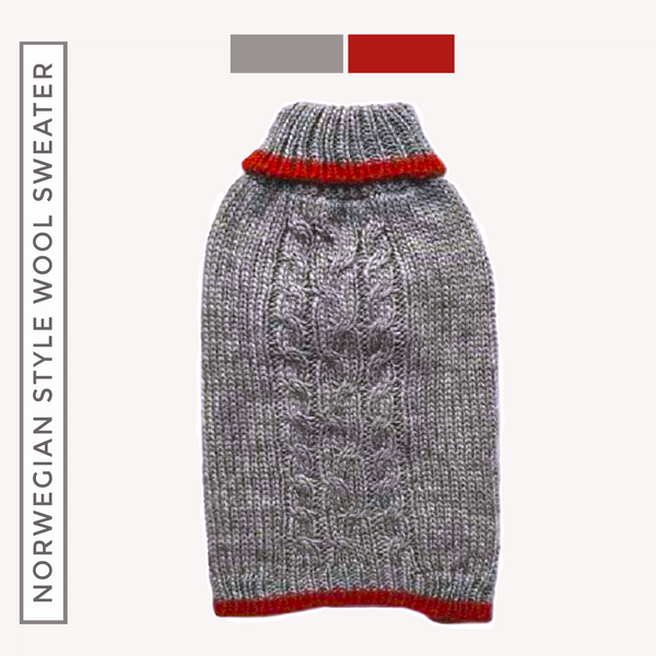 Winter is delightful for your pup or kitty in this Soft, Luxurious and well-made Norwegian-style Wool Blend Dog Cat Sweater in Grey. Keeps your dog, cat or other pet warm and stylish this holiday season and throughout the year. Comfortable and super cozy fit.