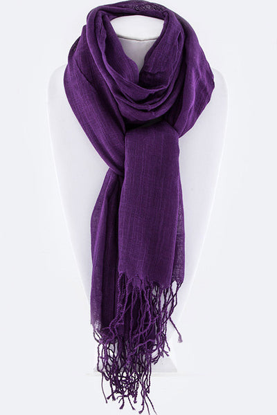 Soft Fringe Scarf in Three Colors