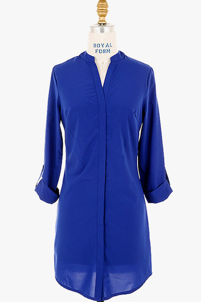 Tunic Dress with roll up sleeves