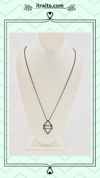 "The Minimalist Look" - 3-D Rhombus Shape Geometric Necklace