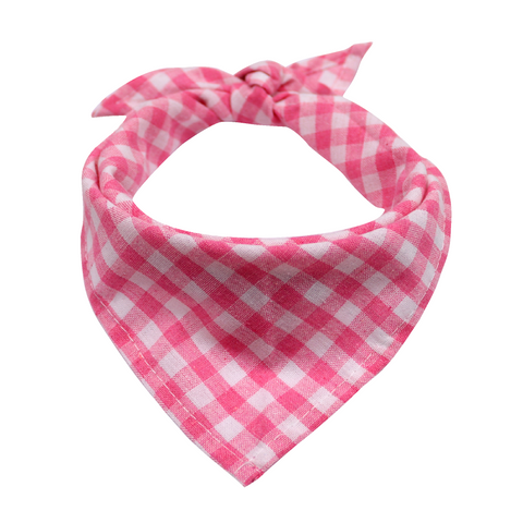 Rose Pink Plaid Dog or Cat Bandana Scarf for Small Breeds. A charming neckwear for your dear pup or kitty. Get a cuteness overload of your pet in this adorable neckwear and take lots of photos.