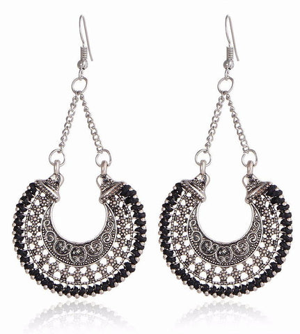Bohemian Tibetan Vintage Round Drop Style Earrings