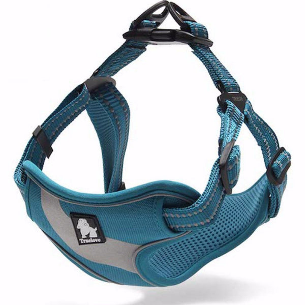 Well-constructed Reflective Dog's Vest Sport Vest Harness is made of premium quality, weatherproof materials and durable hardware. No pull, No choke - Safe, comfortable, convenient and durable for walking, running, hiking and riding in vehicles. NOT RECOMMENDED FOR DOGS UNDER 10 lbs.