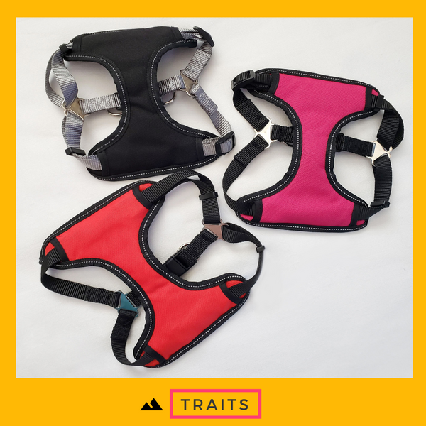 Well-constructed dog cat harness is made of premium quality, weatherproof materials and durable hardware. Safe, comfortable, convenient and durable for walking, running, hiking and riding in vehicles.