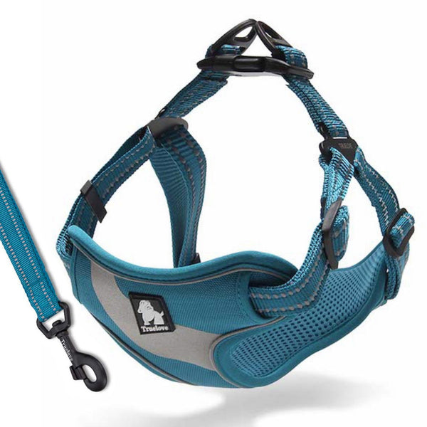 Well-constructed Dog Sport Reflective Vest Harness and Leash is made of premium quality, weatherproof materials and durable hardware. Safe, comfortable, convenient and durable for walking, running, hiking and riding in vehicles. NOT RECOMMENDED FOR DOGS UNDER 10 lbs.
