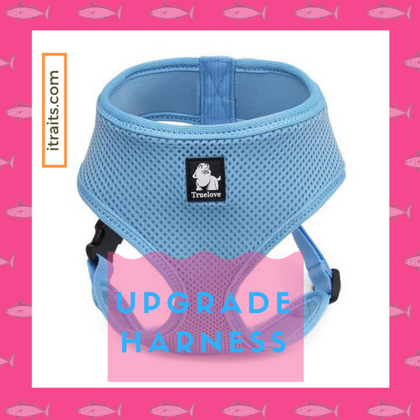 Extra soft and comfortable Dog or Cat Harness - Breathable Mesh Nylon, Extra Soft with Escape-proof buckle for Small Breeds; doesn't put pressure on the neck.
