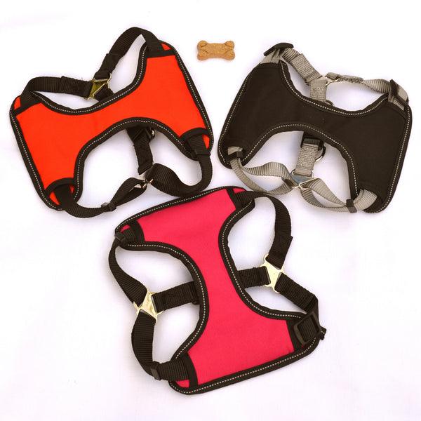 Well-constructed dog cat harness is made of premium quality, weatherproof materials and durable hardware. Safe, comfortable, convenient and durable for walking, running, hiking and riding in vehicles.