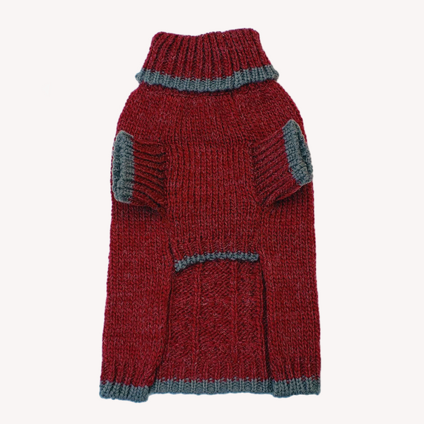 Winter is delightful for your pup or kitty in this Soft, Luxurious and well-made Norwegian-style Wool Blend Dog Cat Sweater in Burgundy. Keeps your dog, cat or other pet warm and stylish this holiday season and throughout the year. Comfortable and super cozy fit.