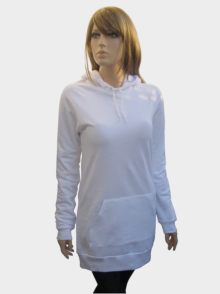 Pullover Hoodie Dress with Abstract Design O/S / Black Pullover Hoodie Dress with Abstract Design O/S / Black