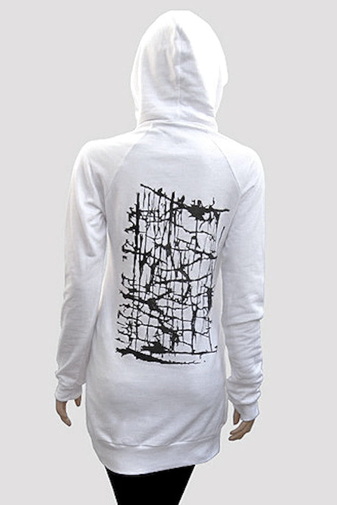 Pullover Hoodie Dress with Abstract Design TRAITS Pullover Hoodie Dress with Abstract Design TRAITS