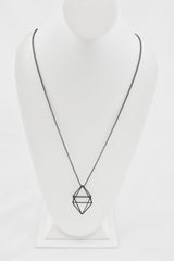 "The Minimalist Look" - 3-D Rhombus Shape Geometric Necklace