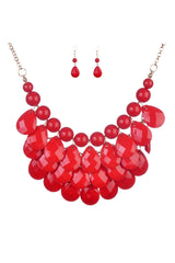 Layered Teardrop Necklace Set
