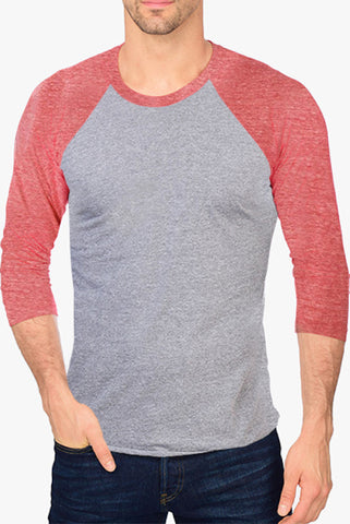 Men's Raglan shirt with 3/4 Sleeve