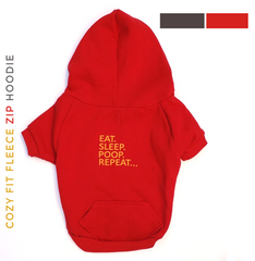 EAT. SLEEP. P**P. REPEAT... - Dog's Fleece Zip Hoodie