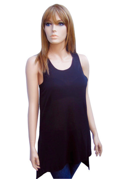Silky Tank with Side Slits in Two Colors