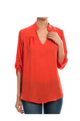 Chiffon V-neck Blouse