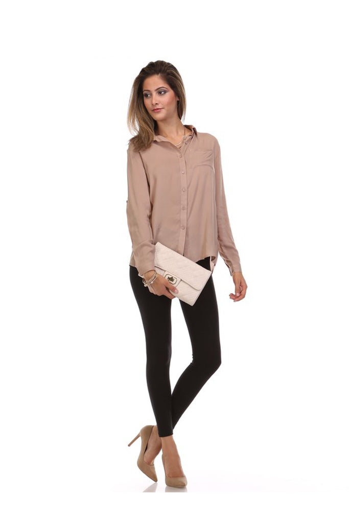 Roll Up Sleeve Shirt in Two Colors
