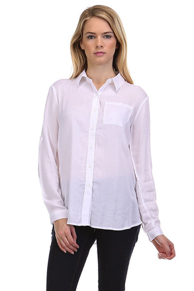 Roll Up Sleeve Shirt in Two Colors