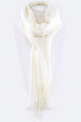 Crinkle Fringe Scarf in Three Colors