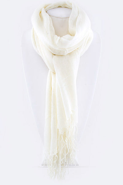 Soft Fringe Scarf in Three Colors