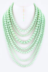 Layered Beads Necklace Set
