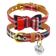 Prim n Proper - Plaid Bowtie Collar for Small Dog or Cat