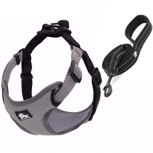Well-constructed Reflective Dog's Vest sport harness and Leash is made of premium quality, weatherproof materials and durable hardware. No pull, No choke - Safe, comfortable, convenient and durable for walking, running, hiking and riding in vehicles. NOT RECOMMENDED FOR DOGS UNDER 10 lbs.