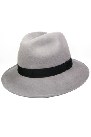 100% Wool Felt Hat in grey and navy