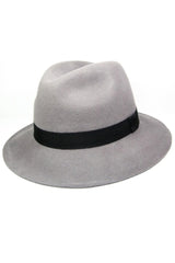 100% Wool Felt Hat in grey and navy