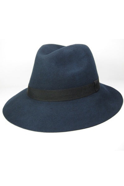 100% Wool Felt Hat in grey and navy